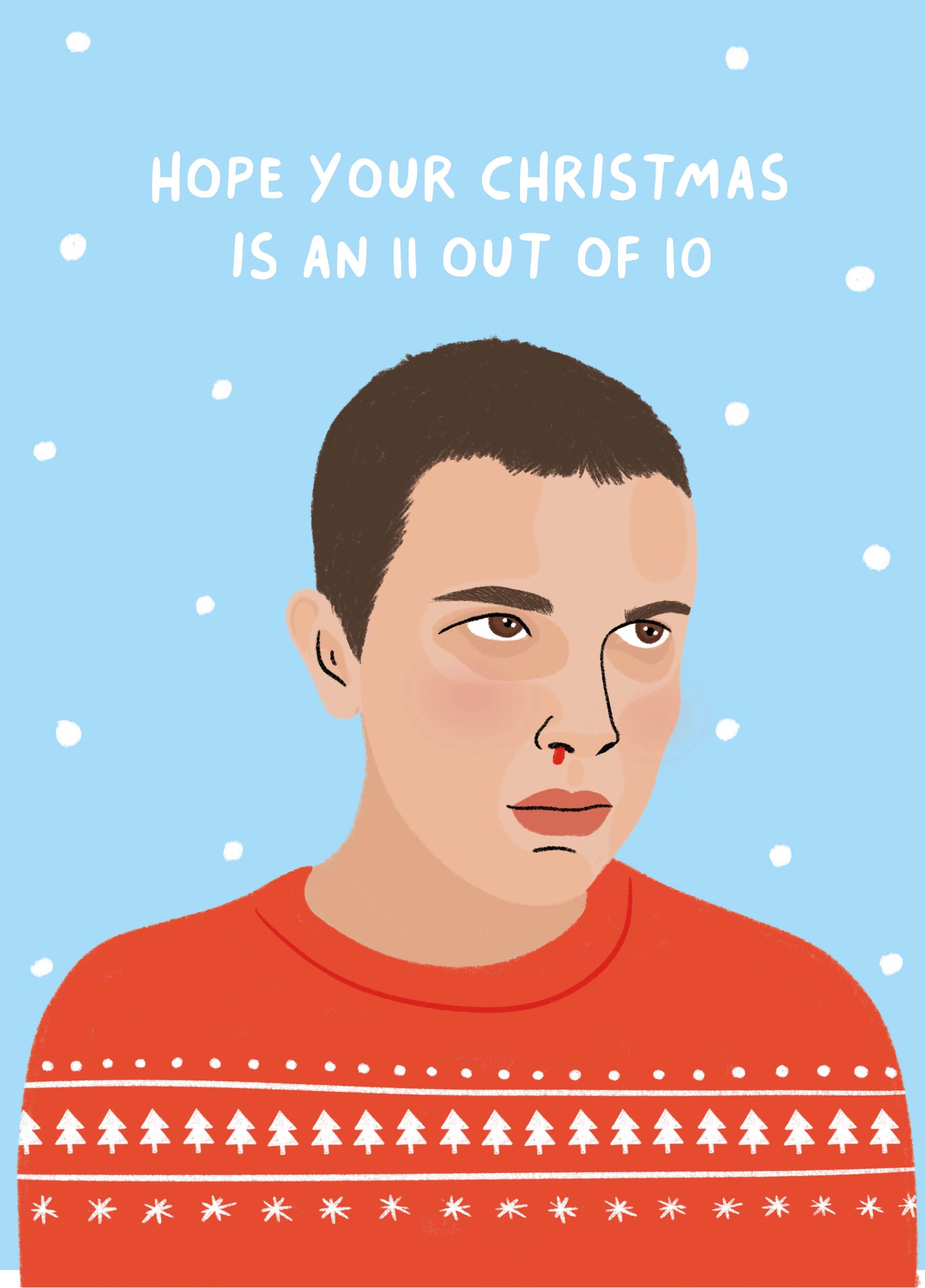 Stranger Things 11/10 Christmas Card