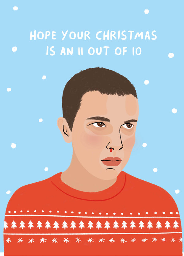 Stranger Things 11/10 Christmas Card