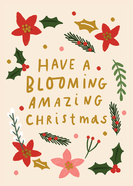 Blooming Amazing Floral Christmas Card
