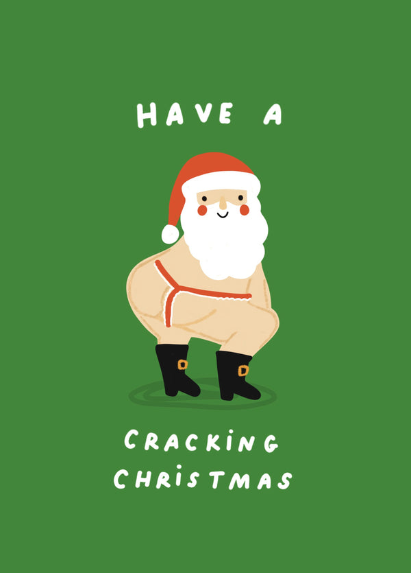 Twerking Santa Cracking Christmas Card