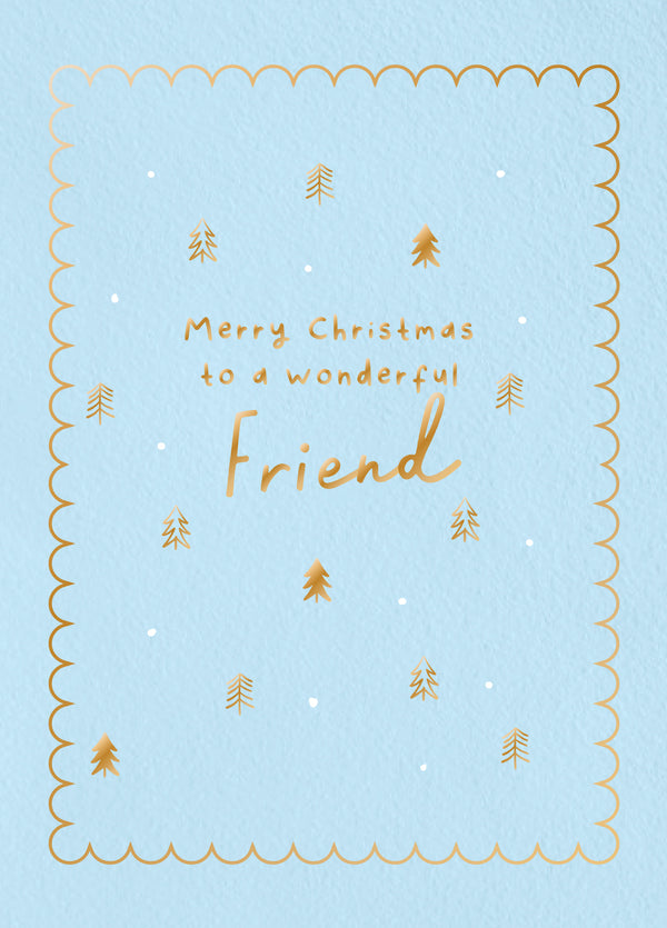 Wonderful Friend Type Christmas Card