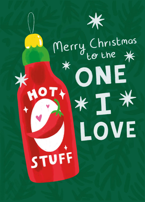 The One I Love Hot Stuff Christmas Card
