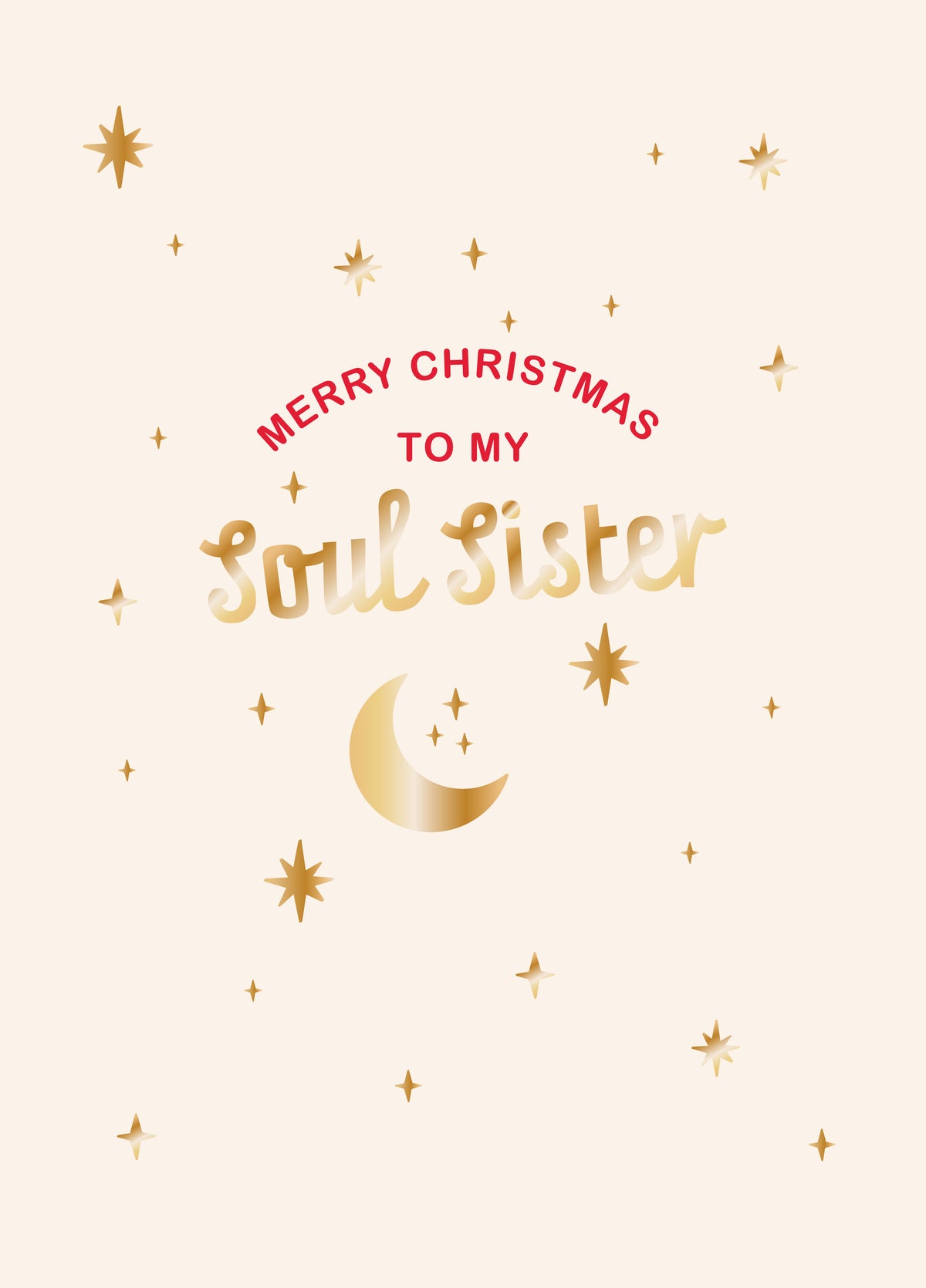 Soul Sister Starry Christmas Card