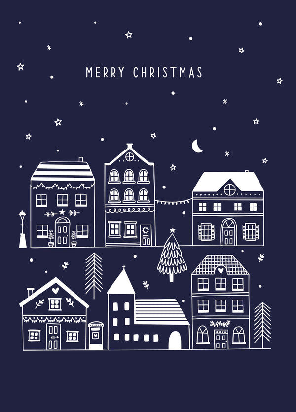 Town Houses Christmas Card