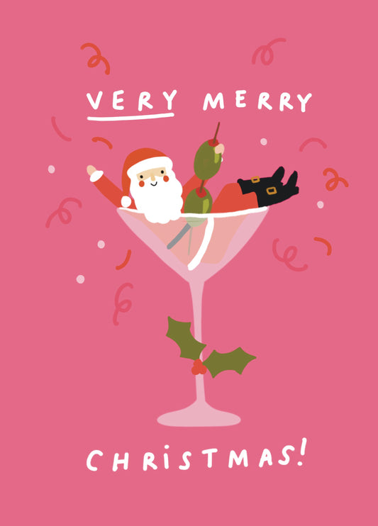 Very Merry Christmas Cocktail Card
