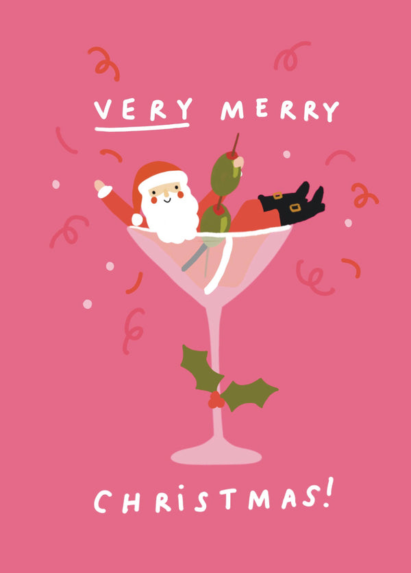 Very Merry Christmas Cocktail Card