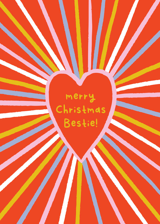 Bestie Heart Christmas Card