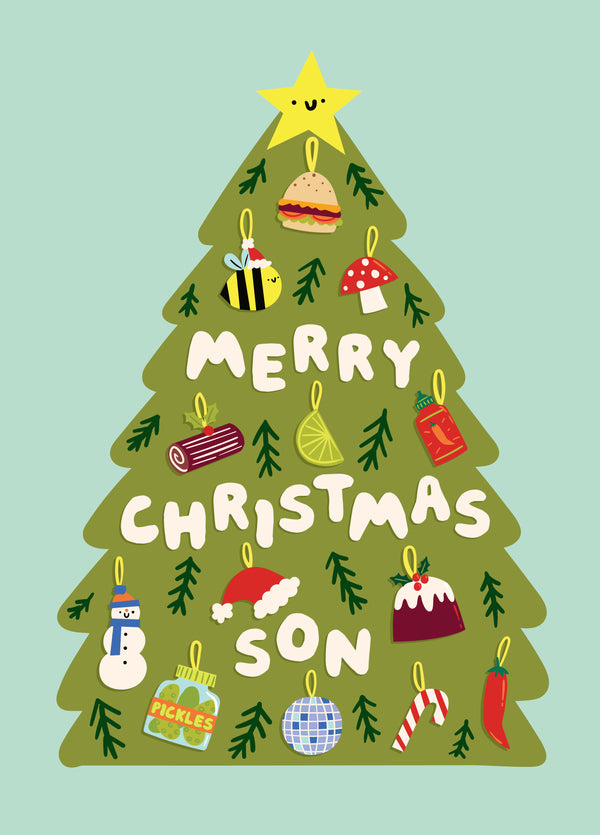 Son Tree Decorations Christmas Card