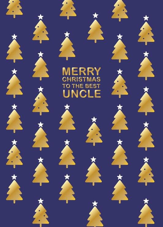 Best Uncle Christmas Trees Card