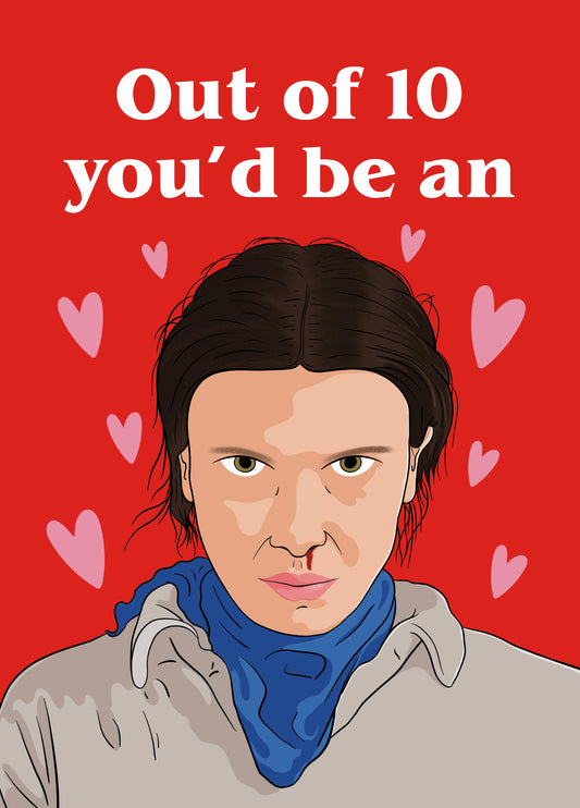 Stranger Things Be An Eleven Valentine's Card
