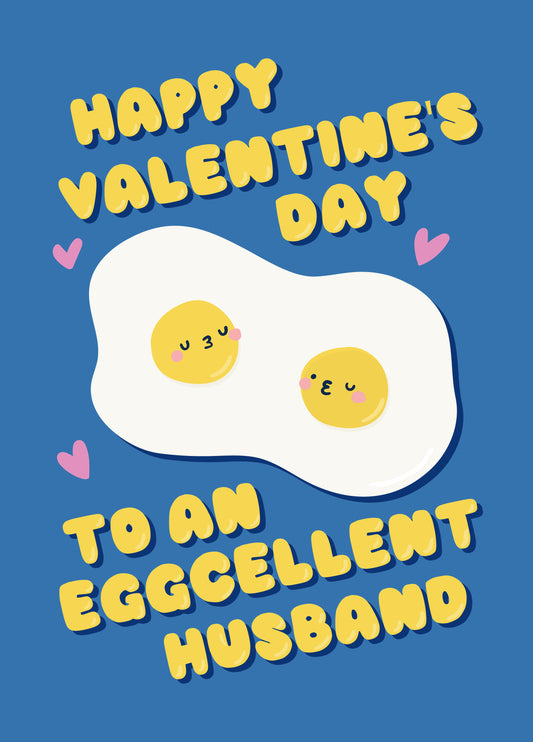 Eggcellent Husband Valentine's Card