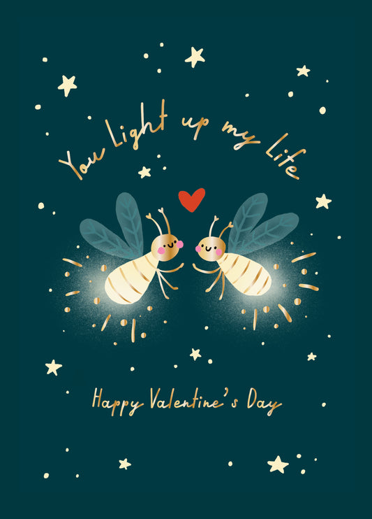Light Up My Life Firefly Valentine's Card