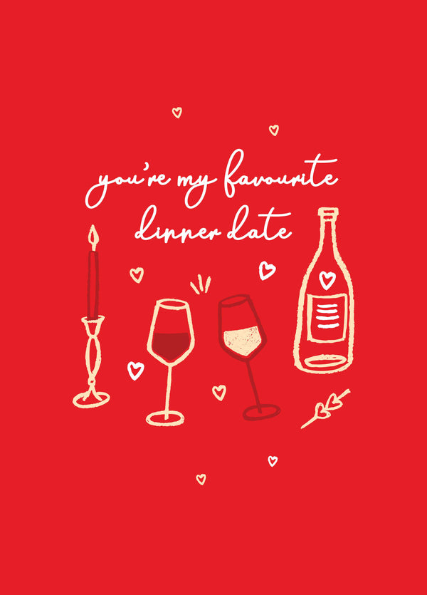 Dinner Date Valentine's Card