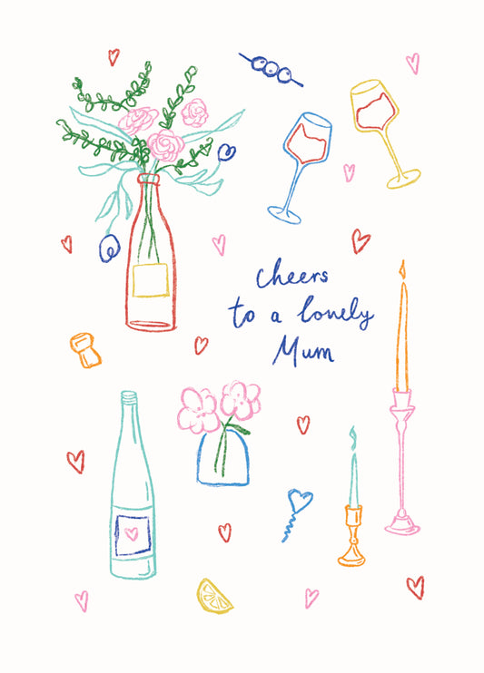 Mum Cheers Icons Mother's Day Card