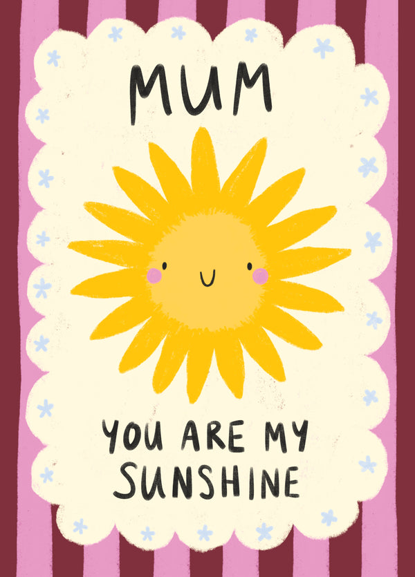 Mum Stripy Sunshine Mother's Day Card
