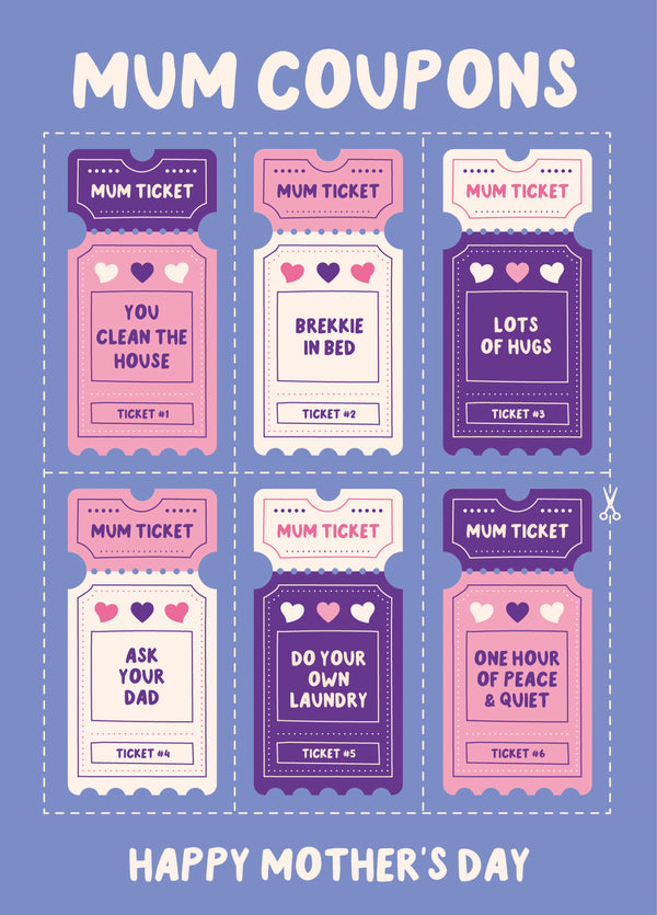 Mum Coupons Mother's Day Card