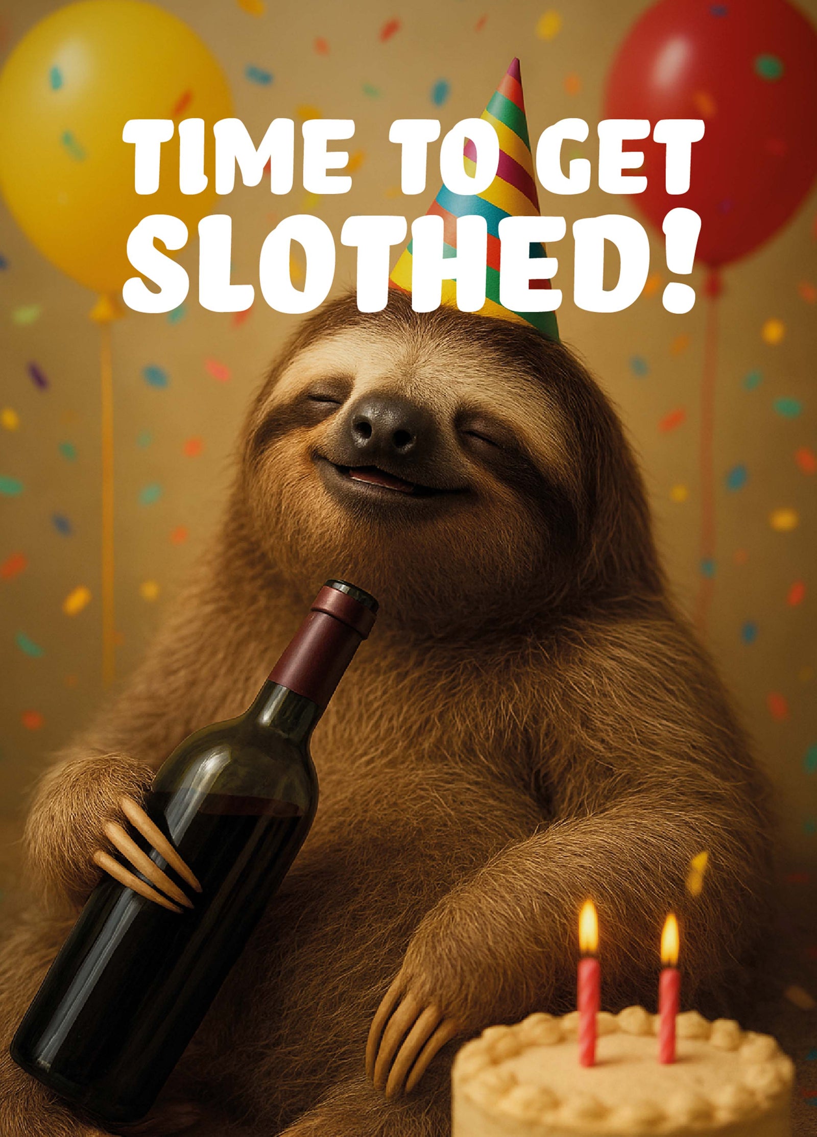 Time To Get Slothed Card
