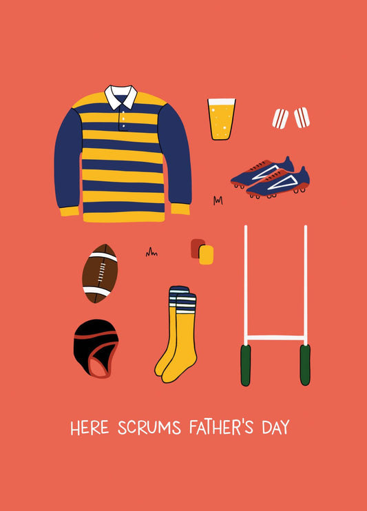 Rugby Scrums Father's Day Card