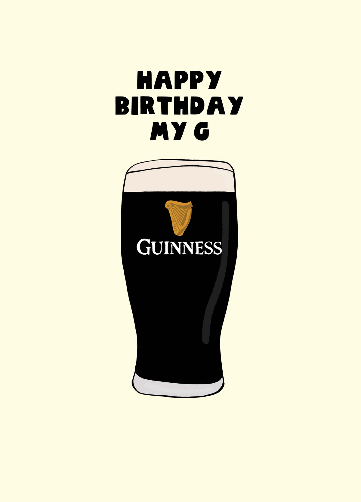 Happy Birthday My G Card