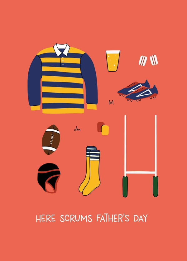 Rugby Scrums Father's Day Card
