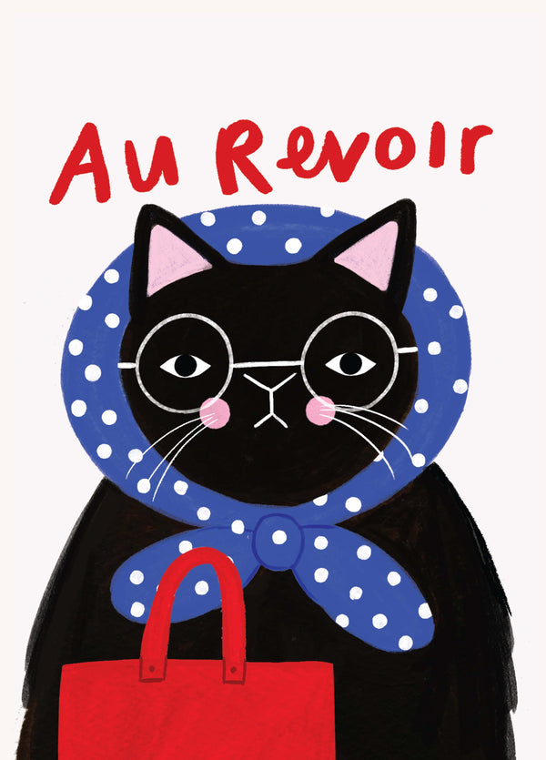 Au Revoir Cat Card