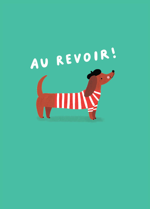 Au Revoir Sausage Dog Card