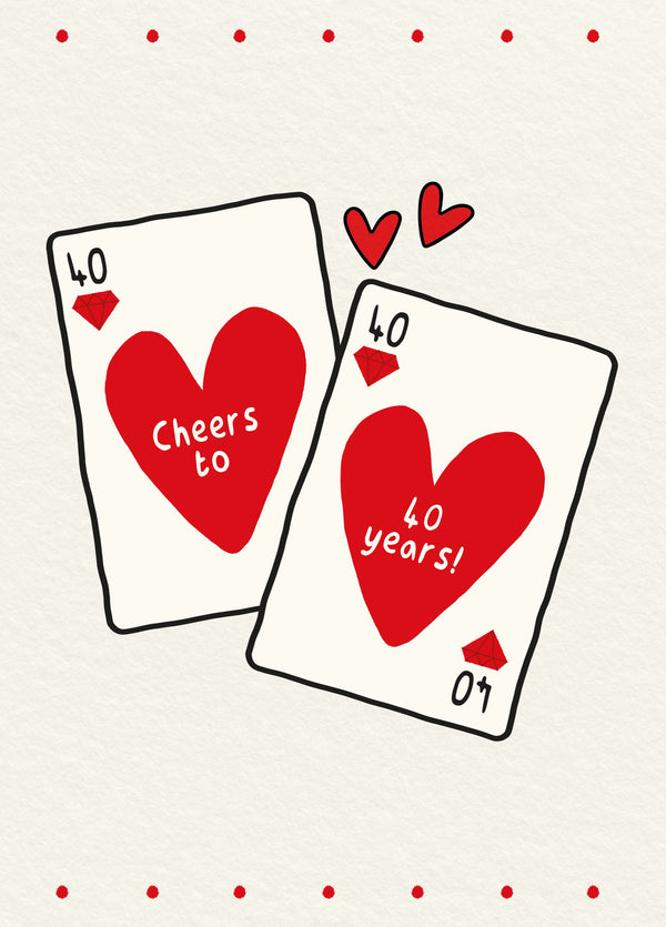 40 Years Anniversary Card