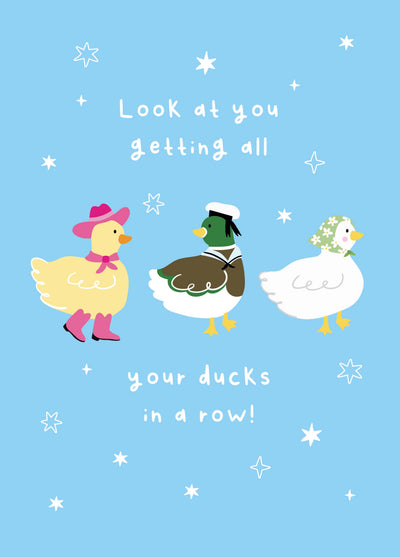 Congrats Ducks In A Row Card