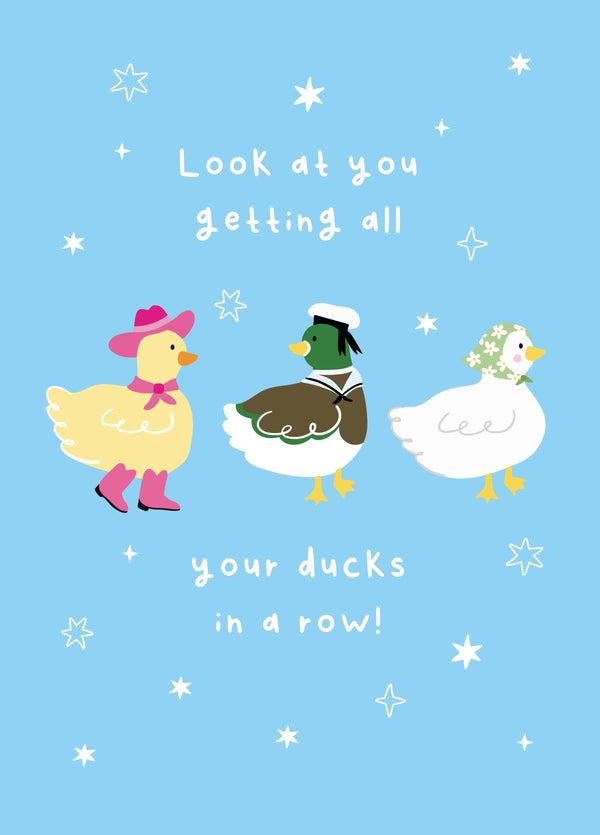 Congrats Ducks In A Row Card