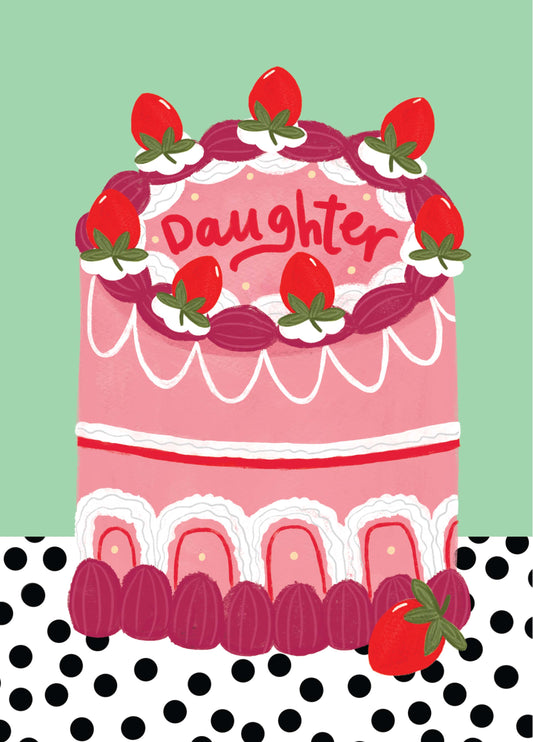 Illustrated Daughter Cake Card