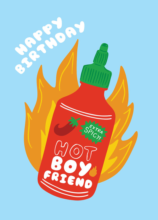 Hot Boyfriend Birthday Card