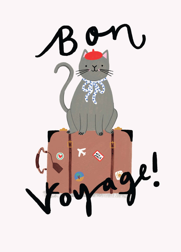 Bon Voyage Cat Card