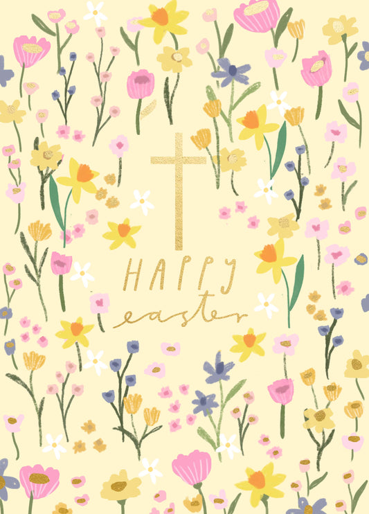 Ditsy Floral Cross Card