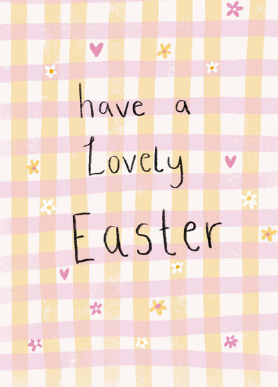 Gingham Lovely Easter Card