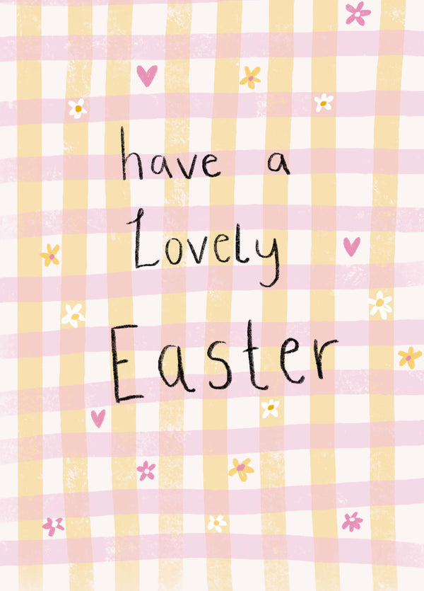 Gingham Lovely Easter Card