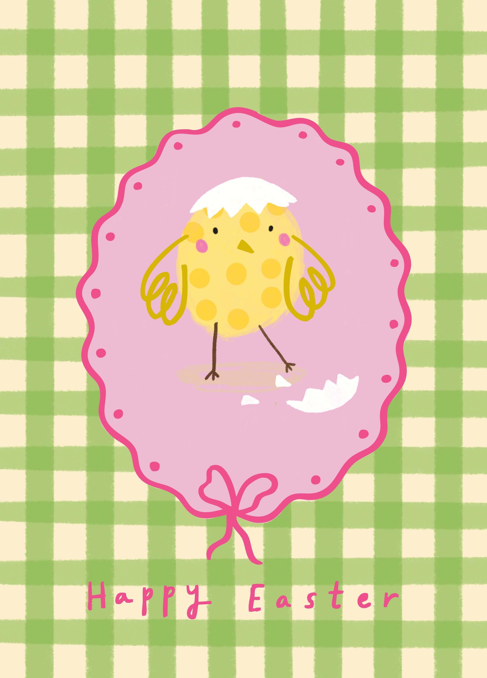 Gingham Chick Card