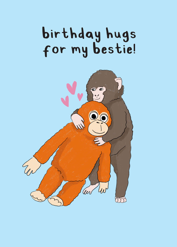 Punch The Monkey Bestie Card