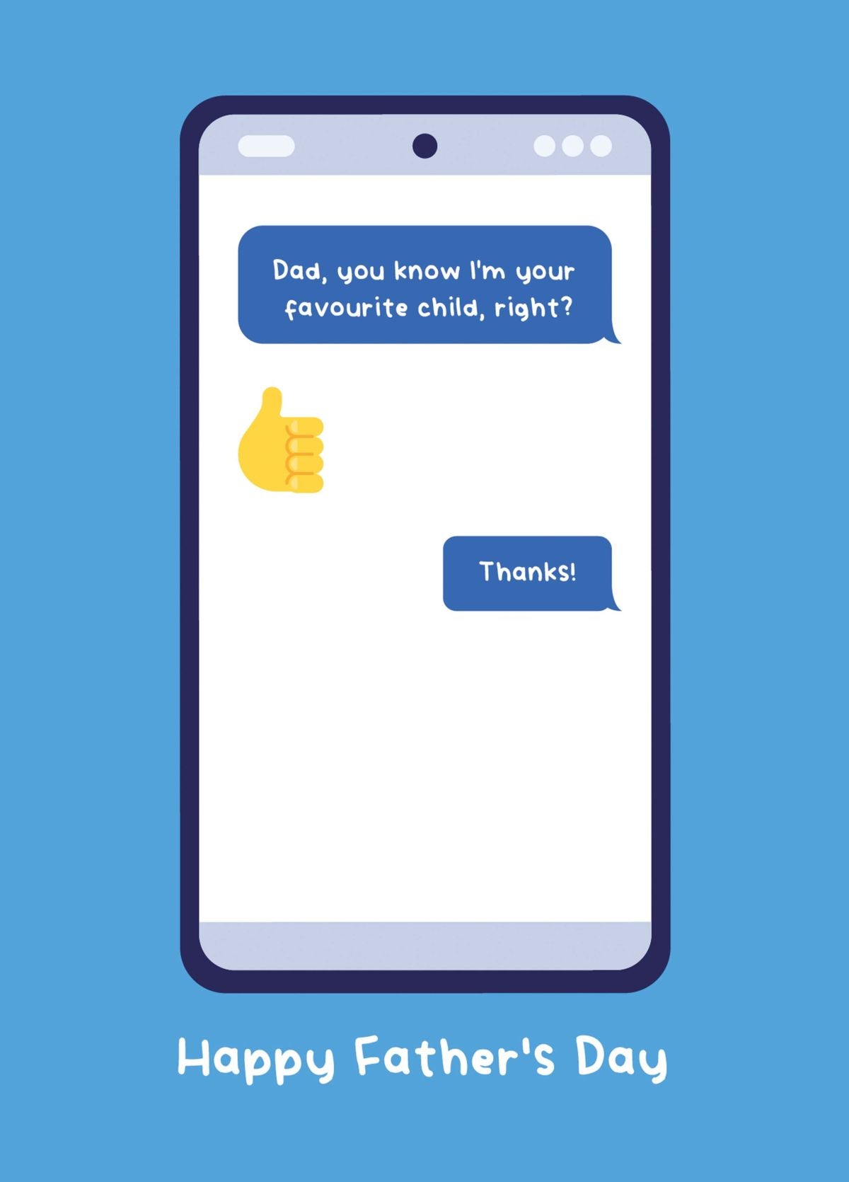 Favourite Child Thumbs Up Card