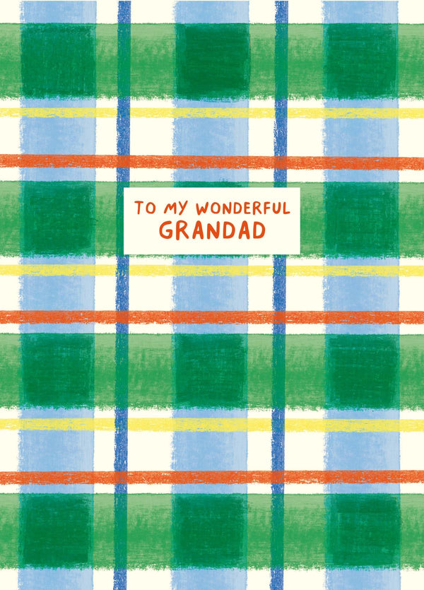 Wonderful Grandad Gingham Card