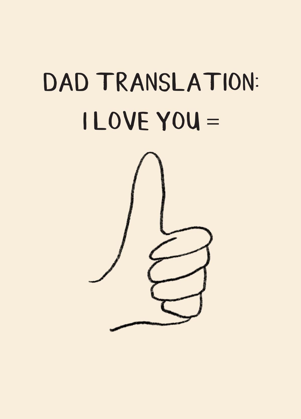 Thumbs Up Love Card