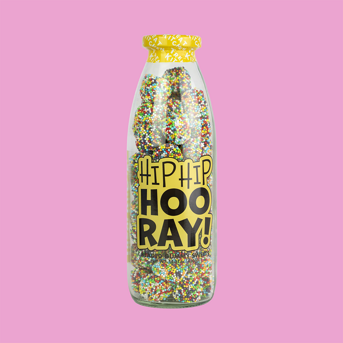 Hip Hip Hooray Sweet Message Bottle