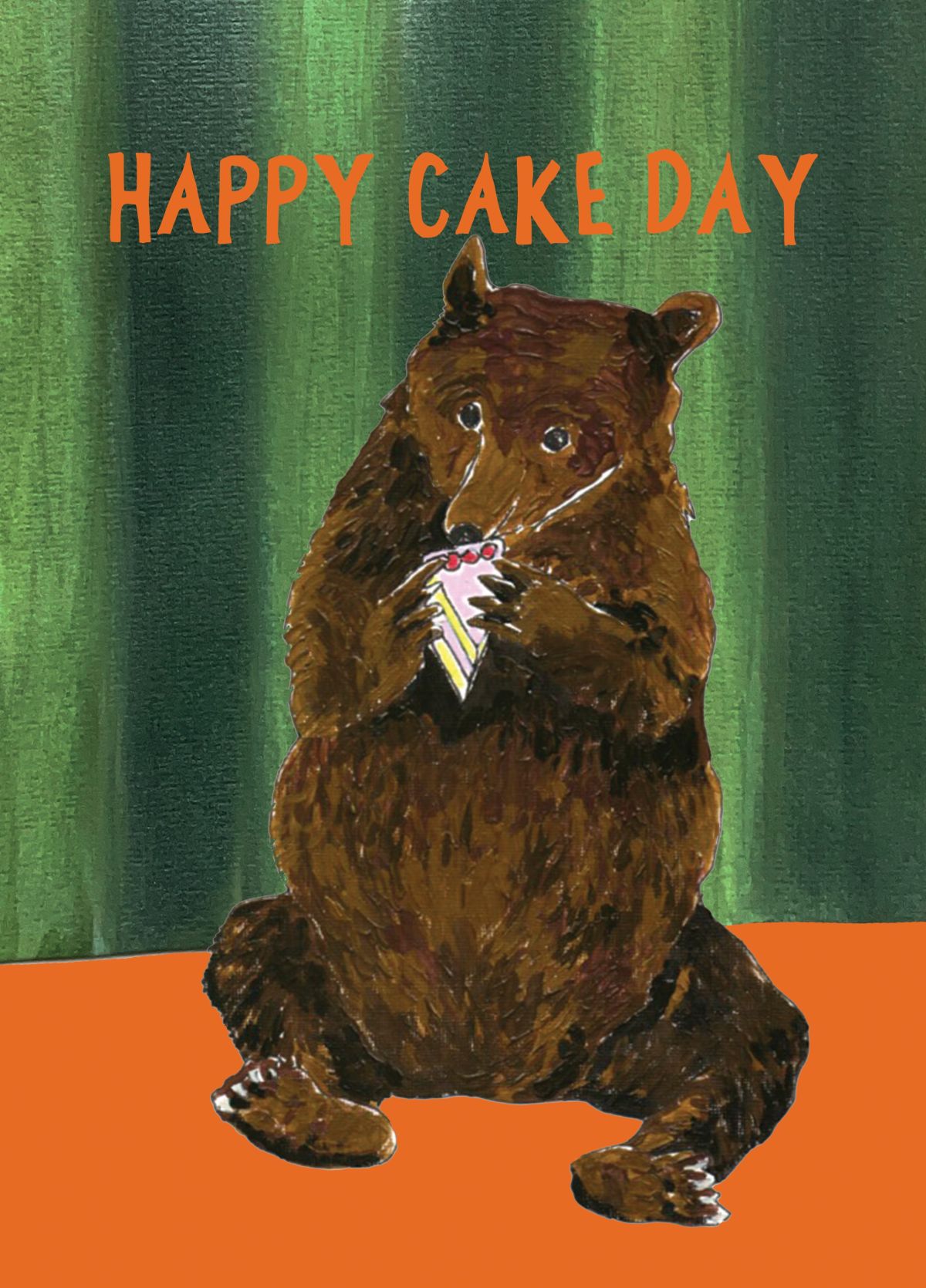Birthday Bear Happy Cake Day
