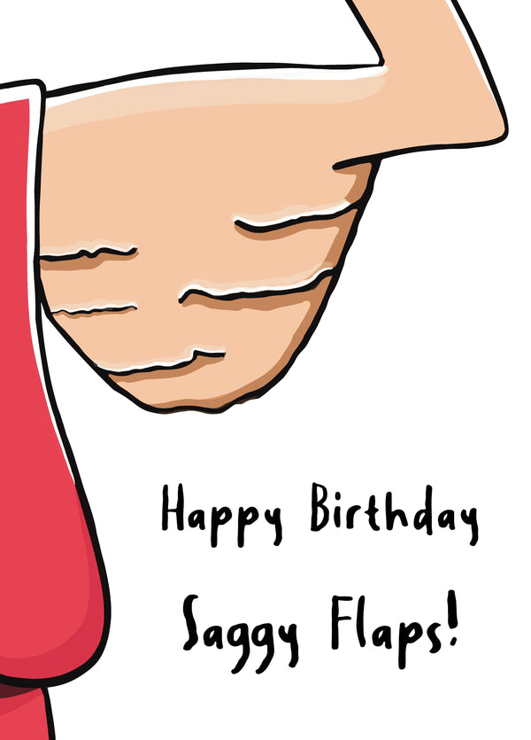 Saggy Flaps Birthday Card