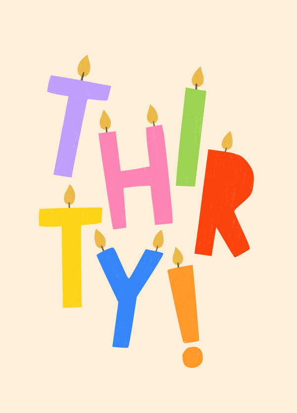 Thirty! Candles Card