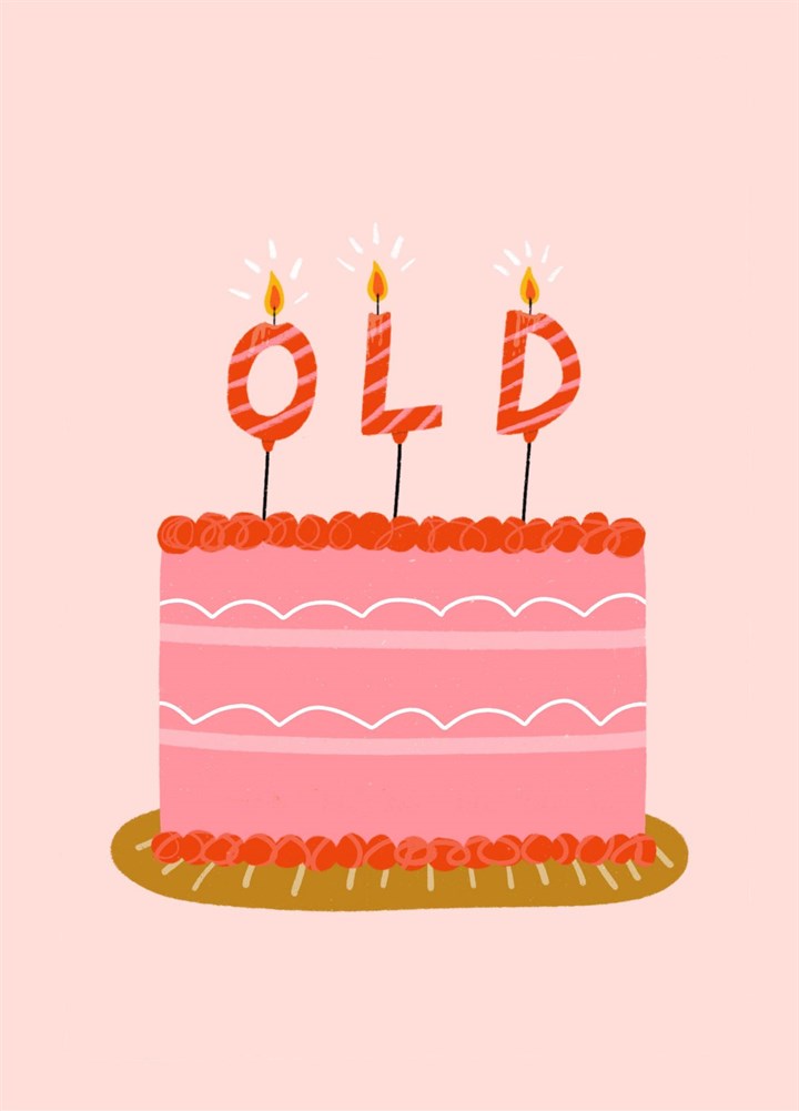 Funny Old Birthday Candles Card