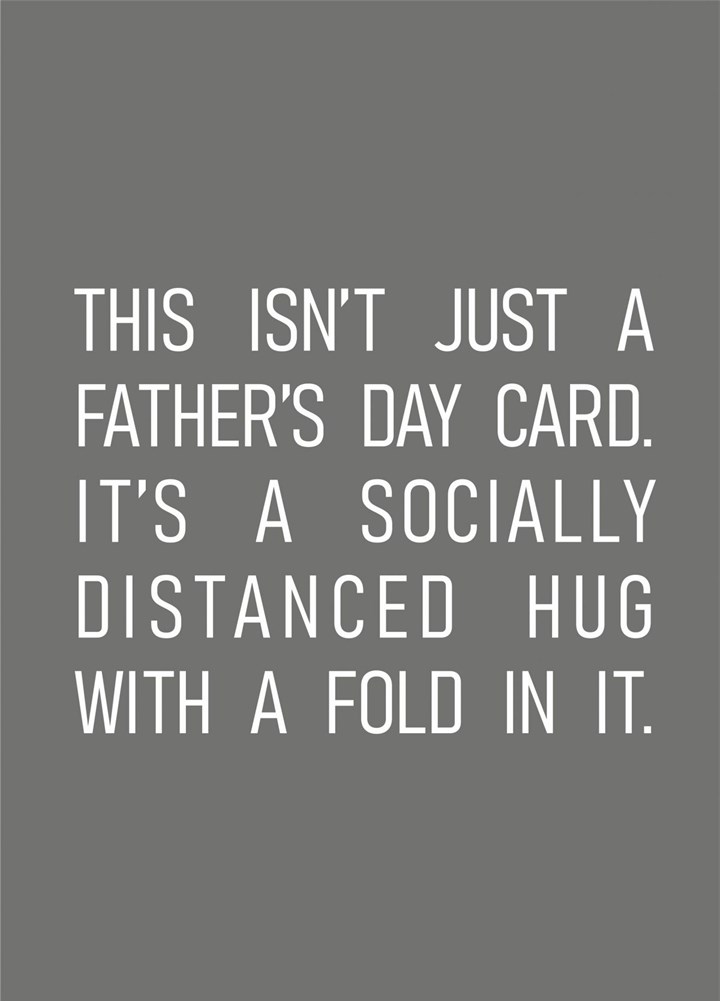 Father's Day Card With A Socially Distanced Hug Card