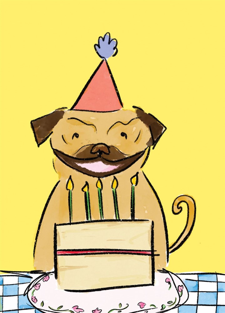 Pug Birthday Card
