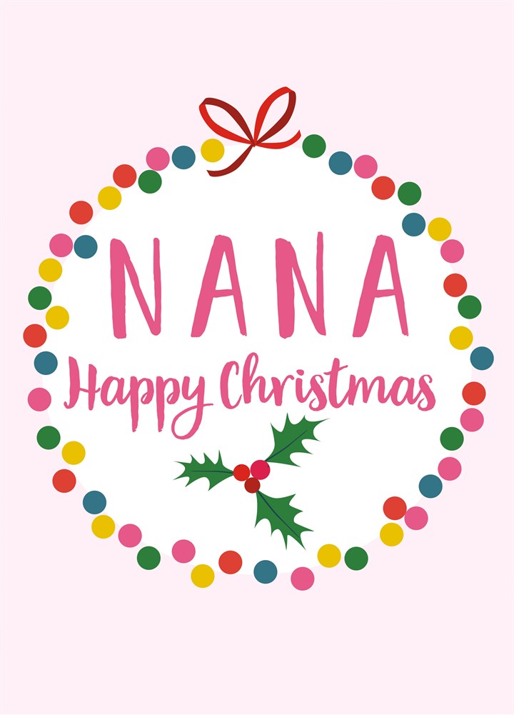 Nana Happy Christmas Ring Card