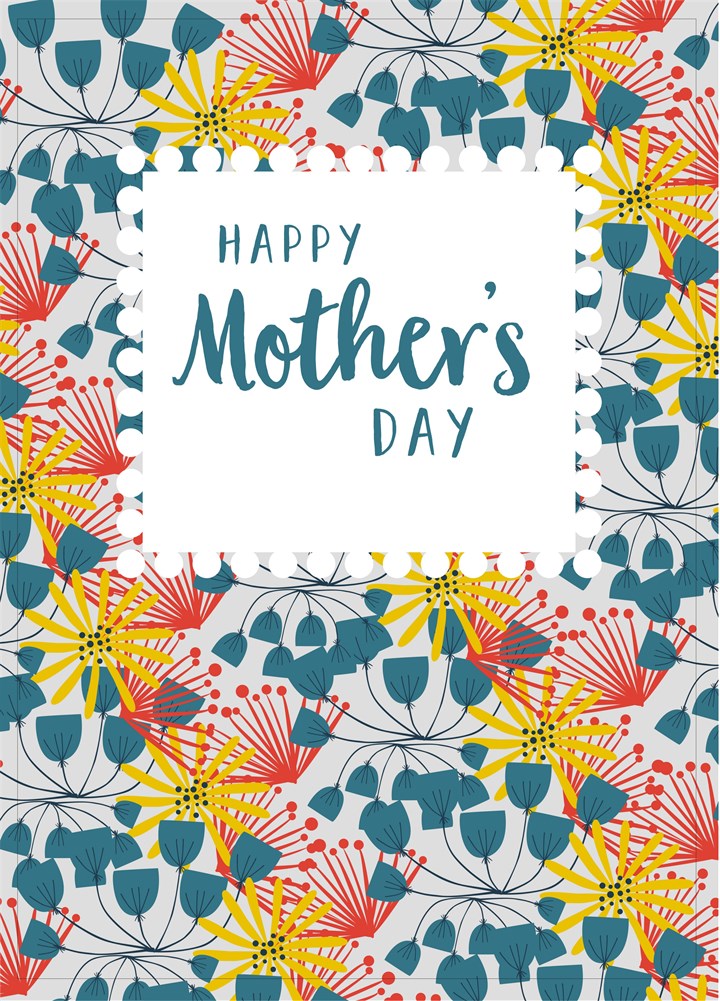 Happy Mother's Day Green Floral Card