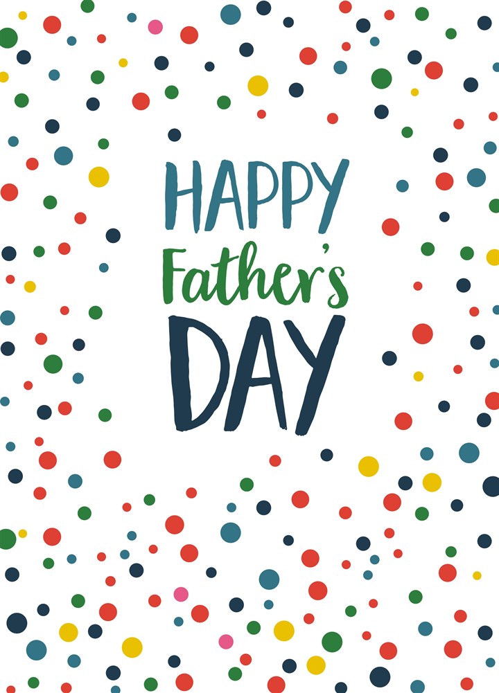 Happy Father's Day Card With Dots Card
